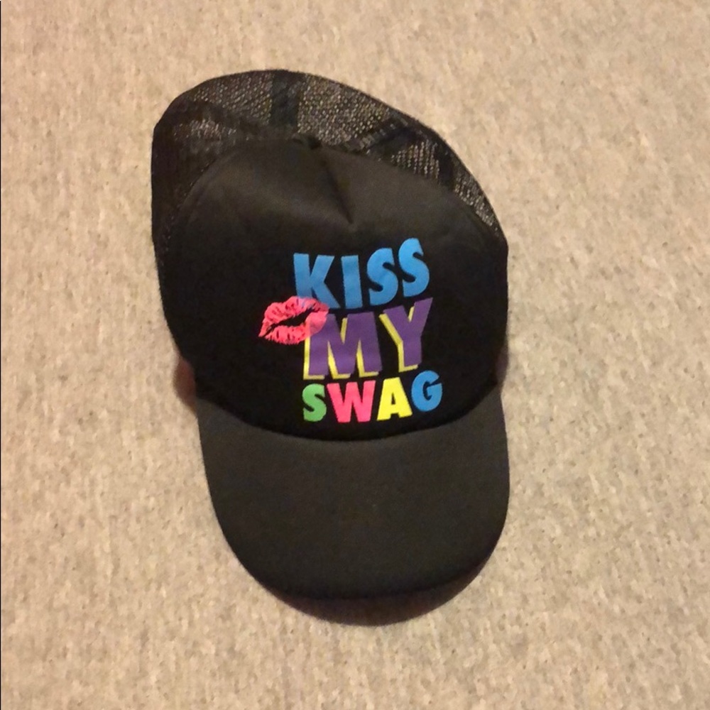 kiss my swag trucker hat custom